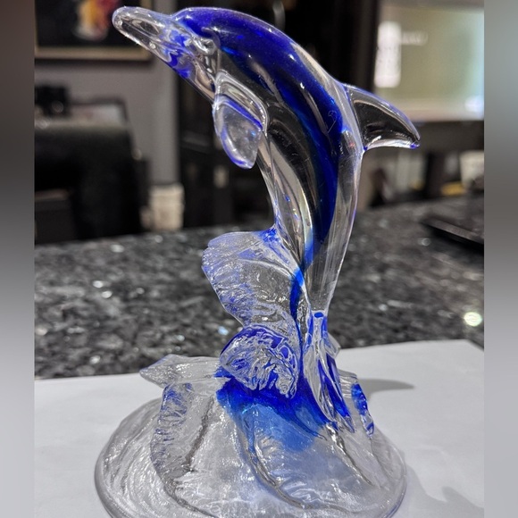 🐬 Vintage Rare French Cristal D’Arques Crystal Glass Dolphin Figurine 🐬 - Picture 12 of 13